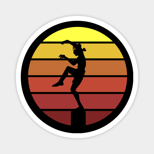 Vintage Crane Kick Karate Kid Silhoutte Magnet by gastaocared